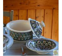 Service à couscous assiettes Tebsis Bakir vert - 8 pers