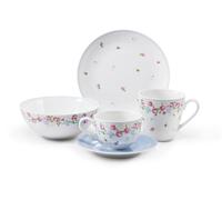 Service à déjeuner, porcelaine tchèque, RoseLine, fleurs, Leander, 5 d., var. 1 Pas de monogramme.