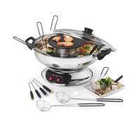 Kitchen Chef Fondue KCP.FONDASIA - 1950 W - Inox - Couvercle en verre