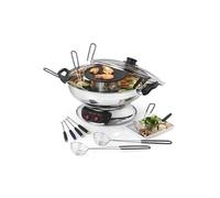 Fondue - KITCHEN CHEF - KCP.FONDASIA - 1950 Watts - Inox - Couvercle en verre