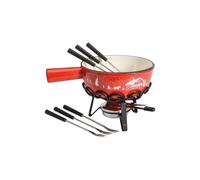 Service à Fondue 22 Cm Rouge - Hiver TABLE ET COOK