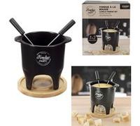 Cook Concept - Service à fondue KC2488 - Duo à la bougie 2 personnes - Noir et Beige