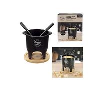 Cook Concept - Service à fondue KC2488 - Duo à la bougie 2 personnes - Noir et Beige