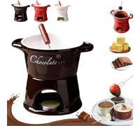 Service à fondue au chocolat avec fourchettes, tasse à fondre le chocolat, tasse à fondue au fromage, ensemble pour dessert, bonbons, caramel, apéritif, pain, thé de l'après-midi, plage, rendez-vous