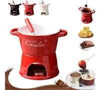 Service à fondue au chocolat avec fourchettes, tasse à fondre le chocolat, tasse à fondue au fromage, ensemble pour dessert, bonbons, caramel, apéritif, pain, thé de l'après-midi, plage, rendez-vous