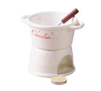 Service À Fondue Au Chocolat En Céramique - Pot À Fondre Et Tasses, Fondue À Dessert Et Collation | Idéal Pour lesAnniversaires, lesMariages, lesRendez-vous Galants, lesRéunions De Famille, lesAp