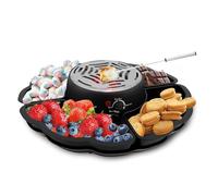 Service À Fondue Au Chocolat Indor, Machine À Smores Électrique 2 En 1, Kit De Rôtissoire À Guimauve Familiale Sans Flamme For Un Rendez-vous Galant