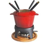 Service à fondue en fonte émaillée 6 personnes Baumalu D16.5 Rouge