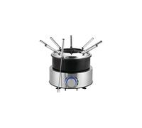 Service à fondue électrique KITCHENCHEF KSFOND8800IX 8 personnes 800W Caquelon 1,8L antiadhésif Acier inoxydable/Noir