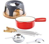 Service à fondue en fonte émaillée, Ø 16 cm [Rosenstein & Söhne]