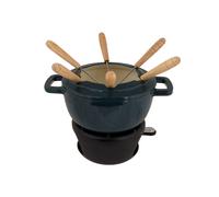 Service à Fondue en fonte, FONTESTIC, Bleu Canard, 6 personnes Cosy & Trendy