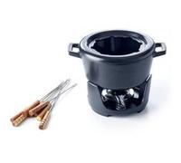 BEKA – Service à fondue 2 L, fonte émaillée noire, 8 fourchettes incluses