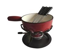 Set Fondue Rouge Uni 24 Cm Réchaud Fer Forgé Table Et Cook - Dsbrgsaf24 Table Et Cook