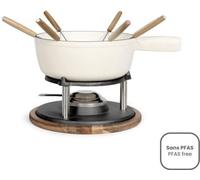 Service a fondue tradition - LIVOO - MEN426C - 2,6L - 6 personnes - Fonte émaillée - 6 fourchettes - Caquelon compatible tous feux