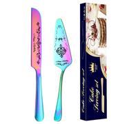 Service à gâteau en acier inoxydable pour servir des gâteaux, un serviteur à gâteau, un élégant emporte-pièce et une spatule pour un anniversaire, une fête