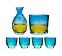 Service à saké - Bocal en verre | Kit de tasses chaudes pour whisky, restaurant, camping, salle à manger, maison, bar, fête, alcool, vodka, bière, 5 pièces, transparent, résistant à la chaleur, cadeau