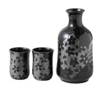 Service à Saké céramique Japonaise Asayu, Set de Saké, Fleurs de Cerisier, Bols & Carafe, Verres à Saké Japonais, Vaisselle Japonaise, Service Traditionnel, Beau Cadeau, Minimaliste, élégant