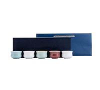 Service à saké japonais en céramique, ensemble de tasses thé rétro cuites au four, 5 pièces Kung Fu style chinois, créatives, décoration traditionnelle chinoise for la maison et le bureau