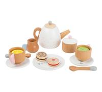 11214 Service à thé en bois "Cuisine d'enfants", accessoires pour cuisine d'enfants / cuisine de jeu avec 17 pièces, à partir de 3 ans