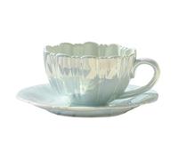 Service à thé bleu tendance - Tasses à thé et soucoupes Late Art Demitasse Tasses à café élégantes Ensemble tasse et soucoupe pour les amateurs de thé et les amateurs de café