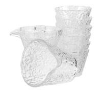 Service à Thé Chinois en Verre, Tasses Résistantes | Verre Transparent, Effet Antidéflagrant, Capacités 50ml 140ml 180ml, pour Thé en Feuilles et Café