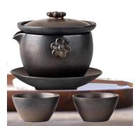 Service à thé chinois, service à thé en céramique | Service à Verrerie et verres portables - Tasses à antidérapantes, conception Anti-brûlure pour de noir pu-erh Oolong vert