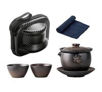 Service à thé chinois, service à thé en céramique - Service à Verrerie et verres - Tasses à antidérapantes et Anti-brûlure, service à en céramique pour de noir pu-erh Oolong