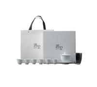 Service à thé chinois simple et exquis en porcelaine blanche portable pratique Kung Fu (tasse pleine lune) - Blanc doux