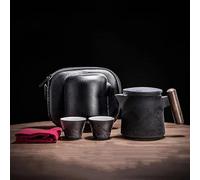 service à thé chinois, tasse à thé chinoise en céramique, Service à thé bleu en céramique, ensemble de cérémonie de thé de voyage, tasse à thé Portable, ensembles de préparation de thé Kung Fu de Camp