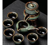 service à thé chinois, tasse à thé chinoise en céramique, Service à thé chinois Kung Fu haut de gamme, théière à thé automatique en porcelaine et tasse à thé, service à thé de voyage ( Color : B )