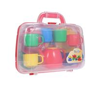 Service À Thé De 2 Types Avec Sac De Transport, Bol De Théière, Couleurs Pastel, Jouets En Plastique, Jouets De Simulation, Apprentissage Précoce Pour Enfants
