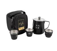 Service à thé de camping, service à thé de voyage avec étui | Ensemble de théière chinoise pour adultes - Ensemble de tasses à résistantes aux hautes températures, bouilloire de Camping, 4 tasses