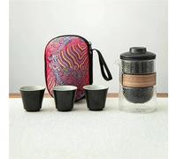 Service A Thé De l'après-Midi 1 set of hammer glass travel tea Portable quick cup outdoor carry on special bag Kung Fu teacup teapot Services A Thé(D)