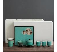 Service A Thé De l'après-Midi Krukke Service Thé Chine Kung Fu Ménage Petit Ensemble Léger Luxe Style Japonais Préparation Côté Théière Tasse Plateau Boîte Cadeau Services A Thé(D)