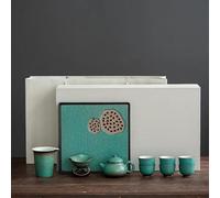 Service A Thé De l'après-Midi Krukke Service Thé Chine Kung Fu Ménage Petit Ensemble Léger Luxe Style Japonais Préparation Côté Théière Tasse Plateau Boîte Cadeau Services A Thé(E)