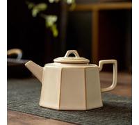 Service A Thé De l'après-Midi Ru Four Théière Simple Pot Porcelaine Fendu Kung Fu Service Thé En Céramique Petite Cérémonie Noir Roche Brasserie Services A Thé(C)