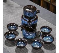 Service A Thé De l'après-Midi Service Thé Kung Fu 8 Pièces Chinois Automatique Haut Gamme Théière Tasse En Porcelaine Voyage Pour 6 Personnes Services A Thé(C)