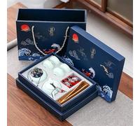Service A Thé De l'après-Midi Service Thé Kung Fu Coffret Cadeau Pour Amis Cérémonie Chinois En Céramique Une Théière Quatre Tasses Avec Canettes Services A Thé(M)