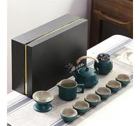 Service A Thé De l'après-Midi Service Thé Kung Fu En Poterie Noire Théière Céramique Simple Ensemble Tasses Boîte Cadeau Services A Thé(B)