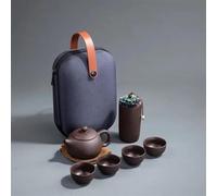 Service A Thé De l'après-Midi Service Thé Voyage En Sable Violet Un Pot Quatre Tasses Tasse Craquelée Portable Kung Fu Chinois Services A Thé