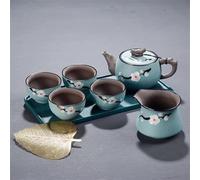 Service A Thé De l'après-Midi Service Thé Voyage Kung Fu Théière Style Japonais Petit Ensemble Avec Plateau Simple Une 4 Tasses Services A Thé(H)