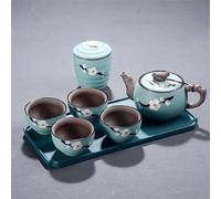 Service A Thé De l'après-Midi Service Thé Voyage Kung Fu Théière Style Japonais Petit Ensemble Avec Plateau Simple Une 4 Tasses Services A Thé(J)