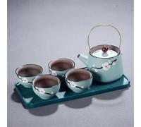 Service A Thé De l'après-Midi Service Thé Voyage Kung Fu Théière Style Japonais Petit Ensemble Avec Plateau Simple Une 4 Tasses Services A Thé(C)