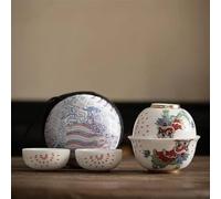 Service A Thé De l'après-Midi Service Thé Voyage Porcelaine Blanche Lion Chinois Tasse Express Portable Céramique 1 Pot 3 Tasses Filtre Kit De Kung Fu Cadeaux Services A Thé(A)