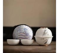 Service A Thé De l'après-Midi Service Thé Voyage Porcelaine Blanche Lion Chinois Tasse Express Portable Céramique 1 Pot 3 Tasses Filtre Kit De Kung Fu Cadeaux Services A Thé(C)