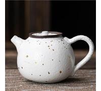 Service A Thé De l'après-Midi Zhiye - Petite Bouilloire Wabi-sabi Créative Avec Filtre Cadeau Personnalisé Théière En Céramique Faite À La Main Or Blanc 200ml Services A Thé