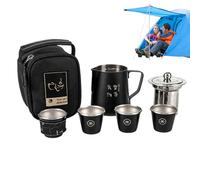 Service à thé de voyage avec étui,service à thé de voyage - Ensemble de théière chinoise pour adultes - Bouilloire de Camping résistante aux hautes températures, 4 tasses à, accessoires de service