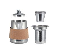 Service à thé de voyage | Brewer en métal de qualité alimentaire, ensemble compact avec plusieurs tasses, Steeper résistant thermique équipement de brassage sauvage cadeau pour adultes boisson en