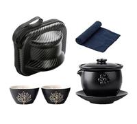 Service à thé en céramique, service à thé pour adultes, verrerie et récipients empilables - Service à thé en céramique, tasses à thé, anti-brûlure, pour la maison, le bureau, les voyages, le