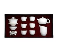 Service à thé en céramique Simple et moderne, ensemble complet de ondulé l'eau, petit coffret cadeau porcelaine blanche